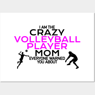 Crazy volleyball player mom Posters and Art